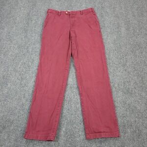 Peter Millar Pants Mens 32x32 Red Washed 100% Pima Cotton Performance Golf